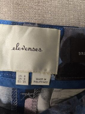 elevenses Blue Patterned Skirt/Shorts - Blue